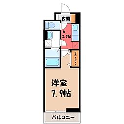 ル・ヴァンベール 1Kの間取図画像