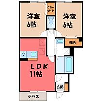 群馬県伊勢崎市豊城町（賃貸アパート2LDK・1階・53.33㎡） その2