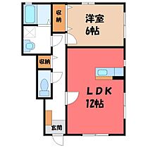 群馬県伊勢崎市下触町（賃貸アパート1LDK・1階・43.80㎡） その1