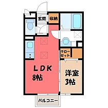 群馬県前橋市野中町（賃貸アパート1LDK・1階・29.25㎡） その2