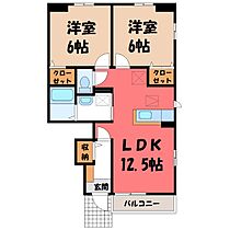 群馬県伊勢崎市八寸町（賃貸アパート2LDK・1階・55.23㎡） その2