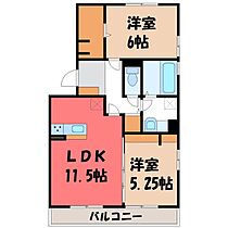 群馬県伊勢崎市下植木町（賃貸アパート2LDK・3階・58.45㎡） その2