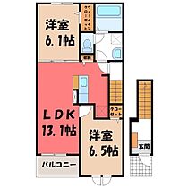 群馬県伊勢崎市豊城町（賃貸アパート2LDK・2階・59.58㎡） その2