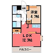 群馬県伊勢崎市西小保方町（賃貸アパート1LDK・2階・41.25㎡） その2