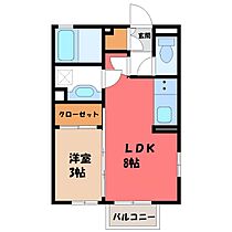 群馬県伊勢崎市堀口町（賃貸アパート1LDK・1階・29.25㎡） その2