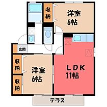 群馬県前橋市山王町（賃貸アパート2LDK・1階・55.44㎡） その2