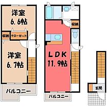 群馬県前橋市下新田町（賃貸アパート2LDK・2階・62.87㎡） その2