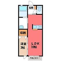 群馬県伊勢崎市南千木町（賃貸アパート1LDK・2階・30.35㎡） その2