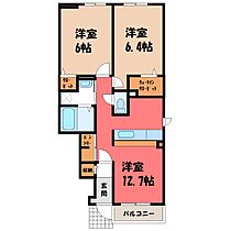 群馬県伊勢崎市市場町1丁目（賃貸アパート2LDK・1階・56.49㎡） その2