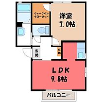 茨城県古河市原町（賃貸アパート1LDK・1階・42.70㎡） その2