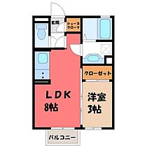 群馬県伊勢崎市宮子町（賃貸アパート1LDK・1階・29.26㎡） その2