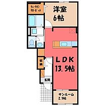 群馬県伊勢崎市堀下町（賃貸アパート1LDK・1階・50.33㎡） その2