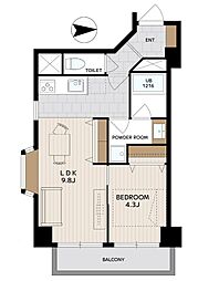 ルジェンテ・リベル上野稲荷町 1LDKの間取図画像