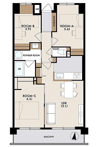 間取り 都営大江戸線 練馬駅 徒歩6分