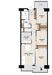 間取図画像 3LDK