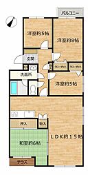 ファミール北郷 4LDKの間取図画像