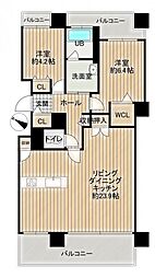 フォートレスゲート新札幌レジデンス 2LDKの間取図画像