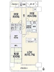 藤和シティコープ稲沢3 2SLDKの間取図画像