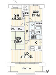 岡山県岡山市中区さい33-2 3LDKの間取図画像