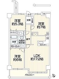 アルファステイツ泉田 3LDKの間取図画像