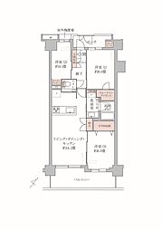 三田シティハウス 3LDKの間取図画像