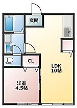 コーポ鈴森A棟 205 ｜ 愛知県豊橋市花中町205-1（賃貸アパート1LDK・2階・39.00㎡） その2