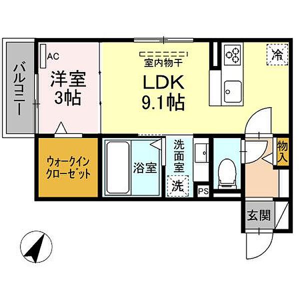 レクエルド 203｜愛知県豊川市蔵子6丁目(賃貸アパート1LDK・2階・34.76㎡)の写真 その2