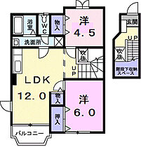 クレストール上野　Ａ 202 ｜ 愛知県豊川市上野3丁目270-2（賃貸アパート2LDK・2階・58.12㎡） その2