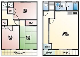 セレス山田 Ｂ ｜ 愛知県豊橋市山田二番町75-1（賃貸テラスハウス3LDK・1階・79.30㎡） その2