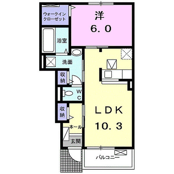 セリシール国府 102｜愛知県豊川市新青馬町8丁目(賃貸アパート1LDK・1階・44.21㎡)の写真 その2