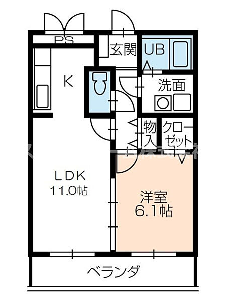 グランジール 203｜愛知県豊橋市菰口町5丁目(賃貸マンション1LDK・2階・43.32㎡)の写真 その2