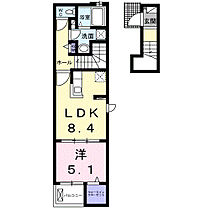 水芭蕉 201 ｜ 愛知県豊川市金屋本町2丁目21-1（賃貸アパート1LDK・2階・38.81㎡） その2