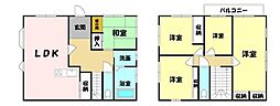 中古戸建　甲賀市水口町山 4LDKの間取り