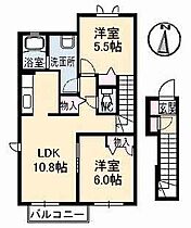 メゾンド　フルール　Ｂ棟 203 ｜ 広島県福山市神辺町大字川北880-1（賃貸アパート2LDK・1階・60.87㎡） その2