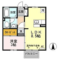 メゾン・ド・ルイール 202 ｜ 広島県福山市南蔵王町1丁目4-31（賃貸アパート1LDK・2階・30.30㎡） その2