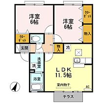 セジュール弐番館 102 ｜ 広島県福山市神村町67-1（賃貸アパート2LDK・1階・55.44㎡） その2