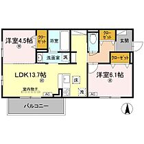 香川県高松市円座町581-1（賃貸アパート1LDK・1階・57.78㎡） その2