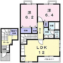 香川県高松市香川町川東下1350番地1（賃貸アパート2LDK・2階・65.64㎡） その2