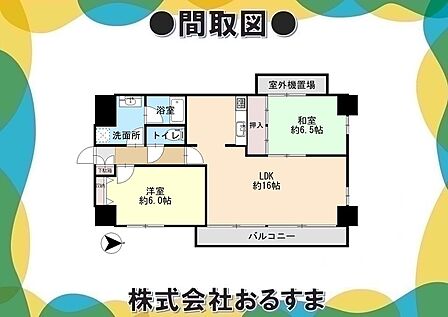 コンパクトな駅近マンションになっています♪LDKは広々16帖あります♪