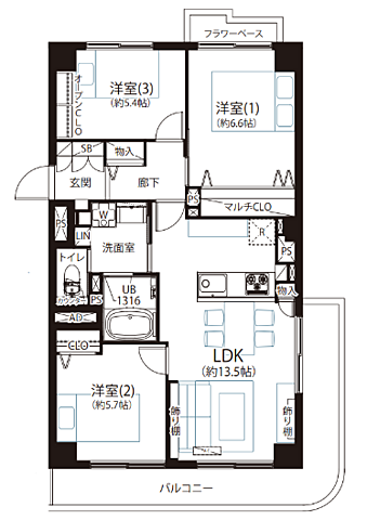 間取り メゾン西永福 3階/304
