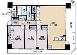ネバーランド新梅田 3LDKの間取図画像