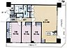 間取り：3LDK、価格10,800万円、専有面積85.64m2、バルコニー面積26.76m2の間取りです。