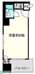 ライオンズマンション南青山 8階ワンルームの間取り