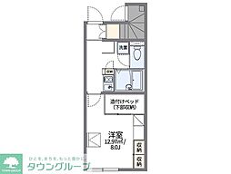 レオパレスＤＥＡＲＥＳＴ 1階1Kの間取り
