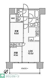 ディームス渋谷本町 2階2LDKの間取り