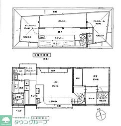 Arubu Shimokitazawa 2階3LDKの間取り