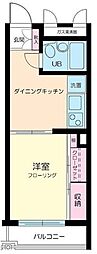 スターハイツ芦花公園 1階1DKの間取り