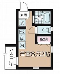 NSGATE下高井戸 2階ワンルームの間取り