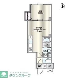エルファーロ恵比寿 1階1LDKの間取り