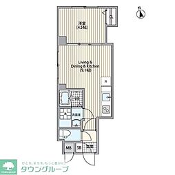 エルファーロ恵比寿 3階1LDKの間取り